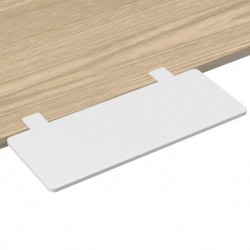 Suptek Clamp-on 9.5 x 23.6 inch Desk Extender, Wrist Support, Foldable Keyboard Tray Platform, Suitable for Office Desks, White, DSF3LW