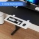 Suptek Clamp-on 9.5 x 23.6 inch Desk Extender, Wrist Support, Foldable Keyboard Tray Platform, Suitable for Office Desks, White, DSF3LW