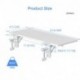 Suptek Clamp-on 9.5 x 23.6 inch Desk Extender, Wrist Support, Foldable Keyboard Tray Platform, Suitable for Office Desks, White, DSF3LW