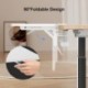 Suptek Clamp-on 9.5 x 23.6 inch Desk Extender, Wrist Support, Foldable Keyboard Tray Platform, Suitable for Office Desks, White, DSF3LW