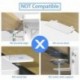 Suptek Clamp-on 9.5 x 23.6 inch Desk Extender, Wrist Support, Foldable Keyboard Tray Platform, Suitable for Office Desks, White, DSF3LW