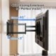 Suptek 40Inch Extension Full Motion Long Arm TV Wall Mount for 42-85 Inch TVs, Swivel & Tilt, Supports Max VESA 600x400mm, 155 lbs Load Capacity, Compatible with 16”, 18” Studs, MA90A