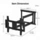 Suptek 40Inch Extension Full Motion Long Arm TV Wall Mount for 42-85 Inch TVs, Swivel & Tilt, Supports Max VESA 600x400mm, 155 lbs Load Capacity, Compatible with 16”, 18” Studs, MA90A