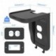 suptek Wall Outlet Shelf, Home Wall Shelf Organizer for Outlets, Perfect for Bathroom, Kitchen, Bedrooms,Ideal for Cell Phone,Speaker up to 20lbs,with Cable Management and Detachable Hooks,Black(S3B)