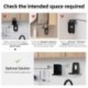 suptek Wall Outlet Shelf, Home Wall Shelf Organizer for Outlets, Perfect for Bathroom, Kitchen, Bedrooms,Ideal for Cell Phone,Speaker up to 20lbs,with Cable Management and Detachable Hooks,Black(S3B)
