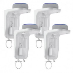 Suptek Wall Outlet Shelf 4 Pack,Home Wall Shelf Organizer for Outlets,Perfect for Bathroom,Kitchen,Bedrooms,Hold Cell Phone,Speaker up to20lbs,With Cable Management and Detachable Hooks,White(S3W4)