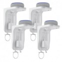 Suptek Wall Outlet Shelf 4 Pack,Home Wall Shelf Organizer for Outlets,Perfect for Bathroom,Kitchen,Bedrooms,Hold Cell Phone,Speaker up to20lbs,With Cable Management and Detachable Hooks,White(S3W4)