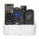 suptek Remote Control Holder Wall Mount，Hole-Free TV Remote Holder for 3 or 4 Remotes, White, Quantity 1, (S4W)