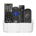 suptek Remote Control Holder Wall Mount，Hole-Free TV Remote Holder for 3 or 4 Remotes, White, Quantity 1, (S4W)