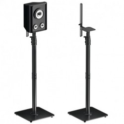 Suptek 34.1”-44.7“ Height Adjustable Speaker Stands Set of 2 Bookshelf Speaker Stand Pair for Universal Satellite Speakers, for Bose Polk JBL Sony Yamaha - 22 lbs Capacity per Stand, SFM001