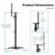 Suptek 34.1”-44.7“ Height Adjustable Speaker Stands Set of 2 Bookshelf Speaker Stand Pair for Universal Satellite Speakers, for Bose Polk JBL Sony Yamaha - 22 lbs Capacity per Stand, SFM001