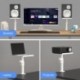 suptek Clamp-on Speaker Stand Desk Mount Set, Height Adjustment, Tilt, Swivel, 9.6 x 8.8 inch Trays, Universal Audio Holders for Computer and Bookshelf Speakers, Elevated Sound, 2 Pack, White, SDM001W