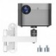 suptek Universal Foldable Projector Wall Mount - Adjustable Bracket for Projectors, Compatible with 1/4", M4 & M6 Screws, Heavy-Duty & Space-Saving Design, White, MA1330YTW