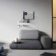 suptek Universal Foldable Projector Wall Mount - Adjustable Bracket for Projectors, Compatible with 1/4", M4 & M6 Screws, Heavy-Duty & Space-Saving Design, White, MA1330YTW