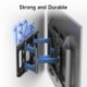 Suptek Ultra Slim Full Motion TV Wall Mount for 37-82 inch TVs, 1.3" Thin Low Profile Bracket, Dual Swivel Articulating Tilt, 6 Arms, Max VESA 600x400mm, Supports Up to 132lbs, Fits 16” Studs, MAUS01A