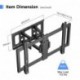 Suptek Ultra Slim Full Motion TV Wall Mount for 37-82 inch TVs, 1.3" Thin Low Profile Bracket, Dual Swivel Articulating Tilt, 6 Arms, Max VESA 600x400mm, Supports Up to 132lbs, Fits 16” Studs, MAUS01A