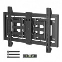 Suptek Ultra Slim Full Motion TV Wall Mount for 37-82 inch TVs, 1.3" Thin Low Profile Bracket, Dual Swivel Articulating Tilt, 6 Arms, Max VESA 600x400mm, Supports Up to 132lbs, Fits 24” Studs, MAUS01B
