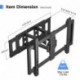 Suptek Ultra Slim Full Motion TV Wall Mount for 37-82 inch TVs, 1.3" Thin Low Profile Bracket, Dual Swivel Articulating Tilt, 6 Arms, Max VESA 600x400mm, Supports Up to 132lbs, Fits 24” Studs, MAUS01B