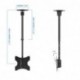Suptek Ceiling TV Mount Fits Most 23-43 inch LCD LED Plasma Panel Display with Max VESA 200x200mm Loaded up to 35kg/77.16lbs Height Adjustable MC3260