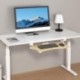 suptek Small Keyboard Tray Under Desk Pull Out with C Clamp Mount for Computer Keyboard, 20 (24.2 Including Clamps) x 11.8 inch Slide-Out Platform Computer Drawer for Typing, Light Wood, DSF1SQM