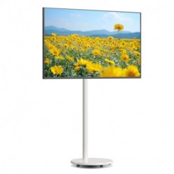 Suptek Mobile Cart for 13-42" Displays, Adjustable Rolling TV Stand with VESA Mount, Compatible with Touch Screen Monitor and Portable TV, White (ML1332BW)