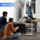Suptek Mobile Cart for 13-42" Displays, Adjustable Rolling TV Stand with VESA Mount, Compatible with Touch Screen Monitor and Portable TV, White (ML1332BW)