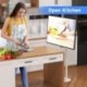 Suptek Mobile Cart for 13-42" Displays, Adjustable Rolling TV Stand with VESA Mount, Compatible with Touch Screen Monitor and Portable TV, White (ML1332BW)