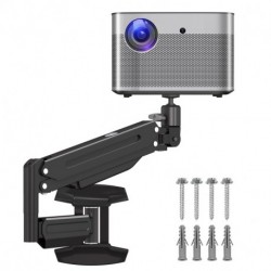 suptek Gas Spring Projector Wall Mount - Height Adjustable Swivel and Tilt, Holds 11lbs, 1/4" Thread Compatible for Portable Projectors, WM18YTL