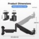 suptek Gas Spring Projector Wall Mount - Height Adjustable Swivel and Tilt, Holds 11lbs, 1/4" Thread Compatible for Portable Projectors, WM18YTL