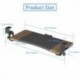 suptek Keyboard Tray Under Desk Pull Out with C Clamp Mount, Computer Keyboard & Mouse Tray, 25.6 (30 Including Clamps) x 11.8 inch Slide-Out Platform Computer Drawer for Typing, DSF1C