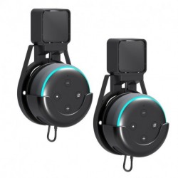 suptek Wall Mount Holder, for Echo Dot 3rd Gen, Outlet Wall Mount Stand for Alexa, with Built-in Cable Management, Wall Screw or Stick-on Option, 2Packs, S5B-2