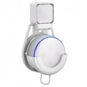 suptek Wall Mount Holder for Echo Dot 3rd Gen, Outlet Wall Mount Stand for Alexa, with Built-in Cable Management, Wall Screw or Stick-on Option, White,S5W