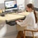 suptek Under Desk Keyboard Tray with Storage Drawer – 26.7" x 11.8" Large Workspace, Heavy-Duty C-Clamp Mount, Adjustable Height, Easy Installation – Perfect for Home Office, DSF6CT