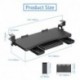 suptek Under Desk Keyboard Tray with Storage Drawer – 26.7" x 11.8" Large Workspace, Heavy-Duty C-Clamp Mount, Adjustable Height, Easy Installation – Perfect for Home Office, DSF6CT