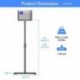 suptek 32.1" Projector Stand 360°Swivel, Height Adjustable 36.6-48.8inch, Mini Projector Mount Bracket, Compatible with Home Office Video Vlog DVR Camera, PR001FS