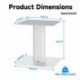 Suptek 9.4 x 8.2 Desktop Speaker Stands – Pair for Bookshelf & Desktop Speakers – 10" Height – Sturdy Base for Studio Monitors, PC, Gaming & Home Audio, White, SDM003LW