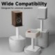 Suptek 9.4 x 8.2 Desktop Speaker Stands – Pair for Bookshelf & Desktop Speakers – 10" Height – Sturdy Base for Studio Monitors, PC, Gaming & Home Audio, White, SDM003LW