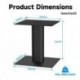  Suptek 9.4 x 8.2 Desktop Speaker Stands – Pair for Bookshelf & Desktop Speakers – 10" Height – Sturdy Base for Studio Monitors, PC, Gaming & Home Audio, Black, SDM003LB