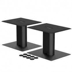  Suptek 7.9 x 6.5 Desktop Speaker Stands – Pair for Bookshelf & Desktop Speakers – 6.1" Height – Sturdy Base for Studio Monitors, PC, Gaming & Home Audio, Black, SDM003MB