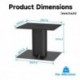  Suptek 7.9 x 6.5 Desktop Speaker Stands – Pair for Bookshelf & Desktop Speakers – 6.1" Height – Sturdy Base for Studio Monitors, PC, Gaming & Home Audio, Black, SDM003MB