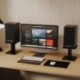  Suptek 7.9 x 6.5 Desktop Speaker Stands – Pair for Bookshelf & Desktop Speakers – 6.1" Height – Sturdy Base for Studio Monitors, PC, Gaming & Home Audio, Black, SDM003MB