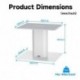 Suptek 7.9 x 6.5" Desktop Speaker Stands – Pair for Bookshelf & Desktop Speakers – 6.1" Height – Sturdy Base for Studio Monitors, PC, Gaming & Home Audio, White, SDM003MW