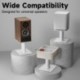 Suptek 7.9 x 6.5" Desktop Speaker Stands – Pair for Bookshelf & Desktop Speakers – 6.1" Height – Sturdy Base for Studio Monitors, PC, Gaming & Home Audio, White, SDM003MW