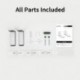 suptek Soundbar Wall Mount Shelf – Wall Mount Bracket for Sony, Samsung, Vizio, LG, Sonos Sound Bars – Under TV Mounting, Space-Saving Design, White (SBR001GDSW)