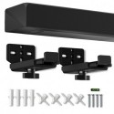 suptek Universal Soundbar Wall Mount Bracket – Adjustable Depth for Dolby Atmos Soundbars – Compatible with Samsung, Vizio, LG, Sony, Bose & More (SBR001HDB)