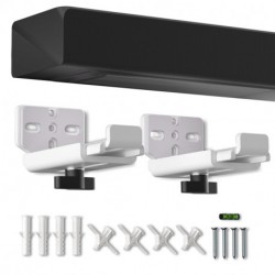 suptek Universal Soundbar Wall Mount Bracket – Adjustable Depth for Dolby Atmos Soundbars – Compatible with Samsung, Vizio, LG, Sony, Bose & More (SBR001HDW)