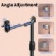 Suptek Universal Projector Stand Holder – Height Adjustable 360° Swivel Mount for Bedside, Sofa&Table– Stable Plug-In Base with 1/4" Thread – Compatible with Most Projectors for Home Theater (PR001CM)
