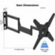 Suptek 40” Long Arm Full Motion TV Wall Mount for 32-65 Inch TVs – Articulating Corner Bracket, Swivel & Tilt, Max VESA 400x400, Holds up to 110 lbs, A7L