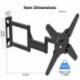 Suptek 30” Long Arm Full Motion TV Wall Mount for 32-65 Inch TVs – Articulating Corner Bracket, Swivel & Tilt, Max VESA 400x400, Holds up to 110 lbs, A7M