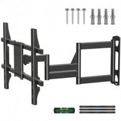 Suptek 30" Full Motion TV Mount for 32-82" TVs, 132 lbs max, VESA 600x400mm. Swivel, tilt & Corner fit. Heavy Duty for LED/OLED/QLED. Model MA1078M
